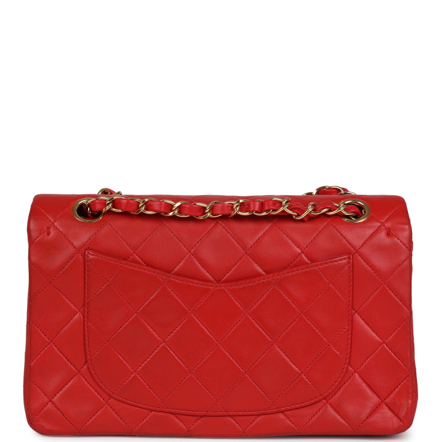 Chanel  Small Classic Double Flap Bag Red Lambskin Gold Hardware
