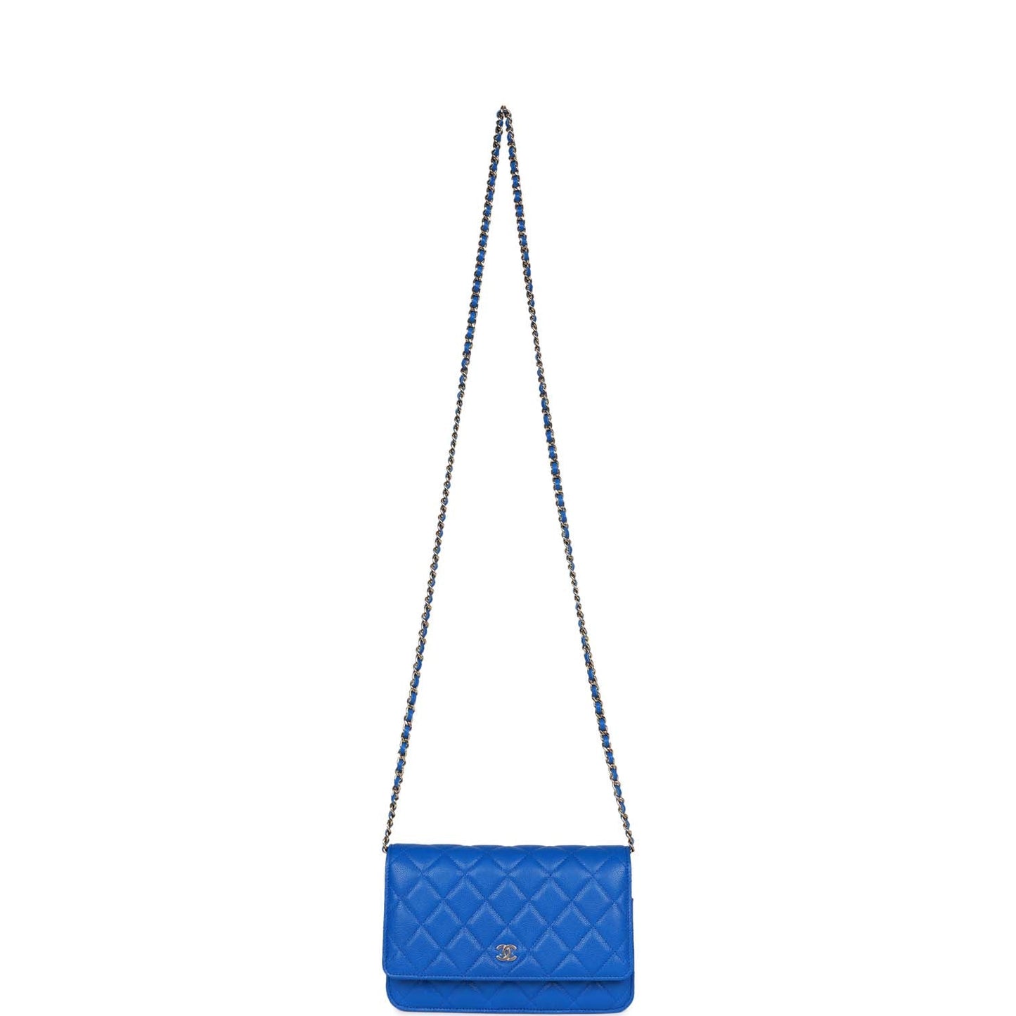 Chanel Wallet on Chain WOC Blue Caviar Light Gold Hardware