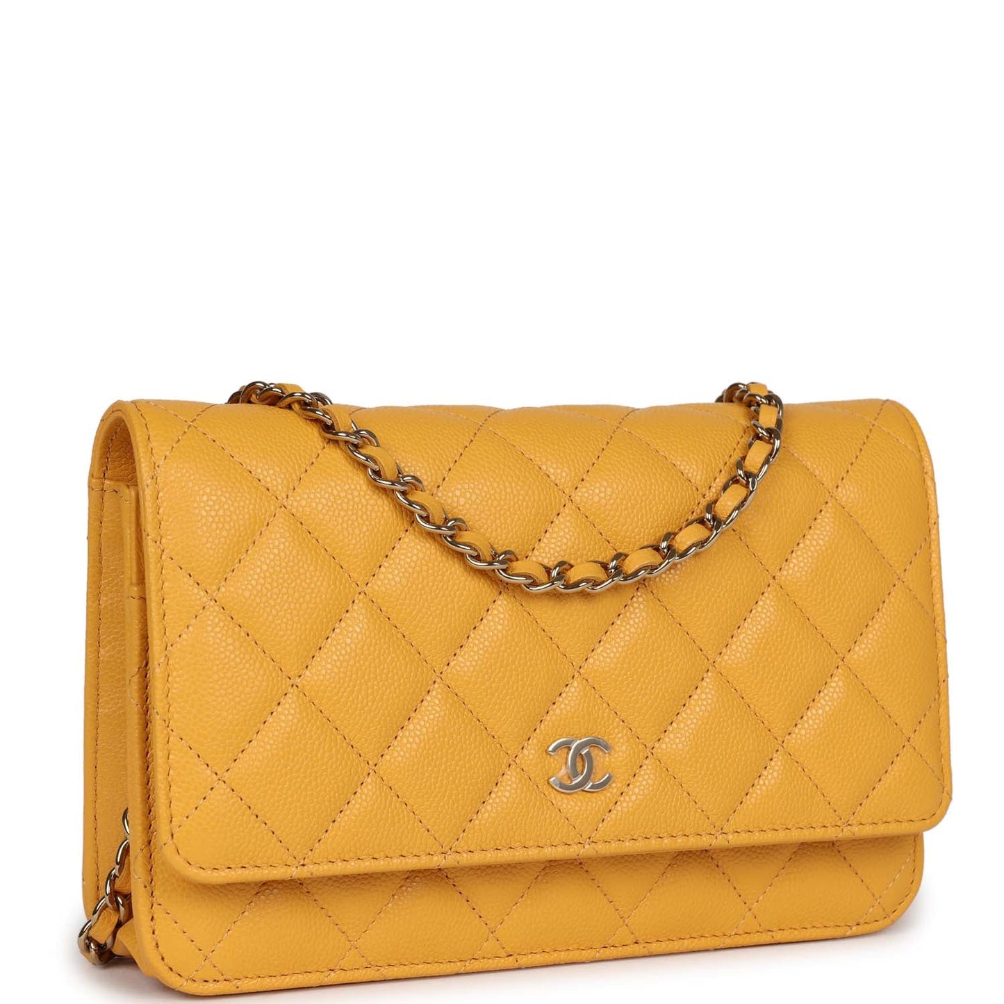 Chanel Wallet On Chain Yellow Caviar Gold Hardware Crossbody