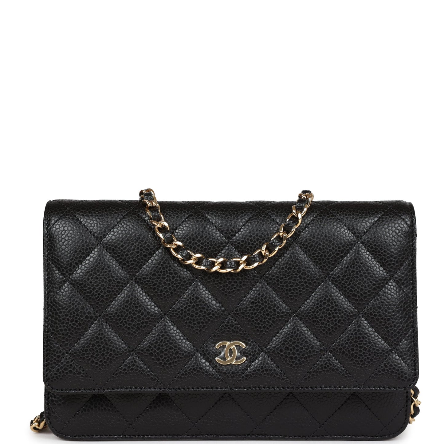 Chanel Wallet On Chain WOC Black Caviar Gold Hardware Crossbody