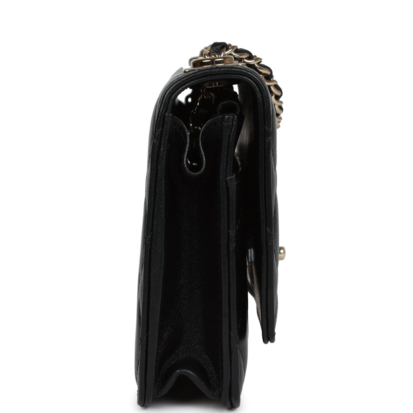 Chanel Trendy CC Wallet On Chain WOC Black Lambskin Gold Hardware Crossbody