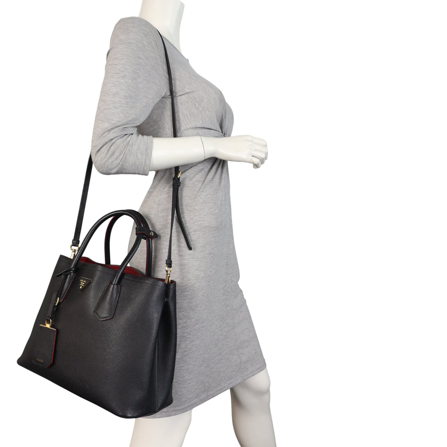 Prada Saffiano Cuir Double Bag Medium