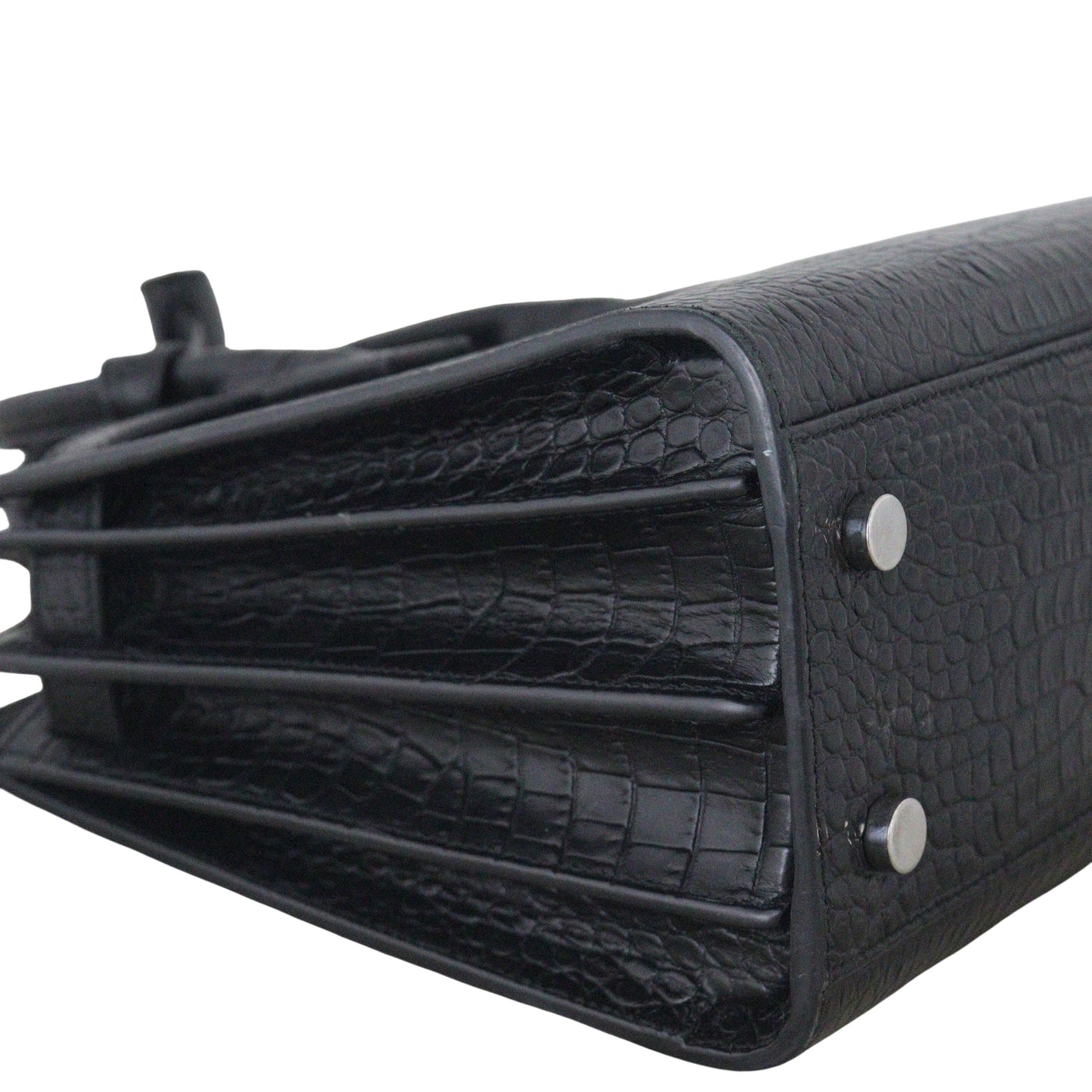 Saint Laurent Sac de Jour Baby Croc Embossed