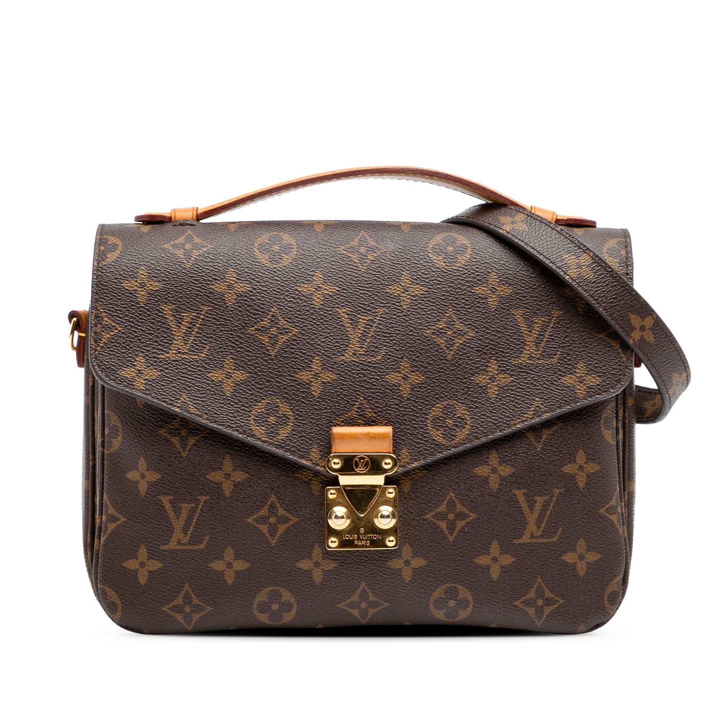 Brown Louis Vuitton Monogram Pochette Metis Satchel