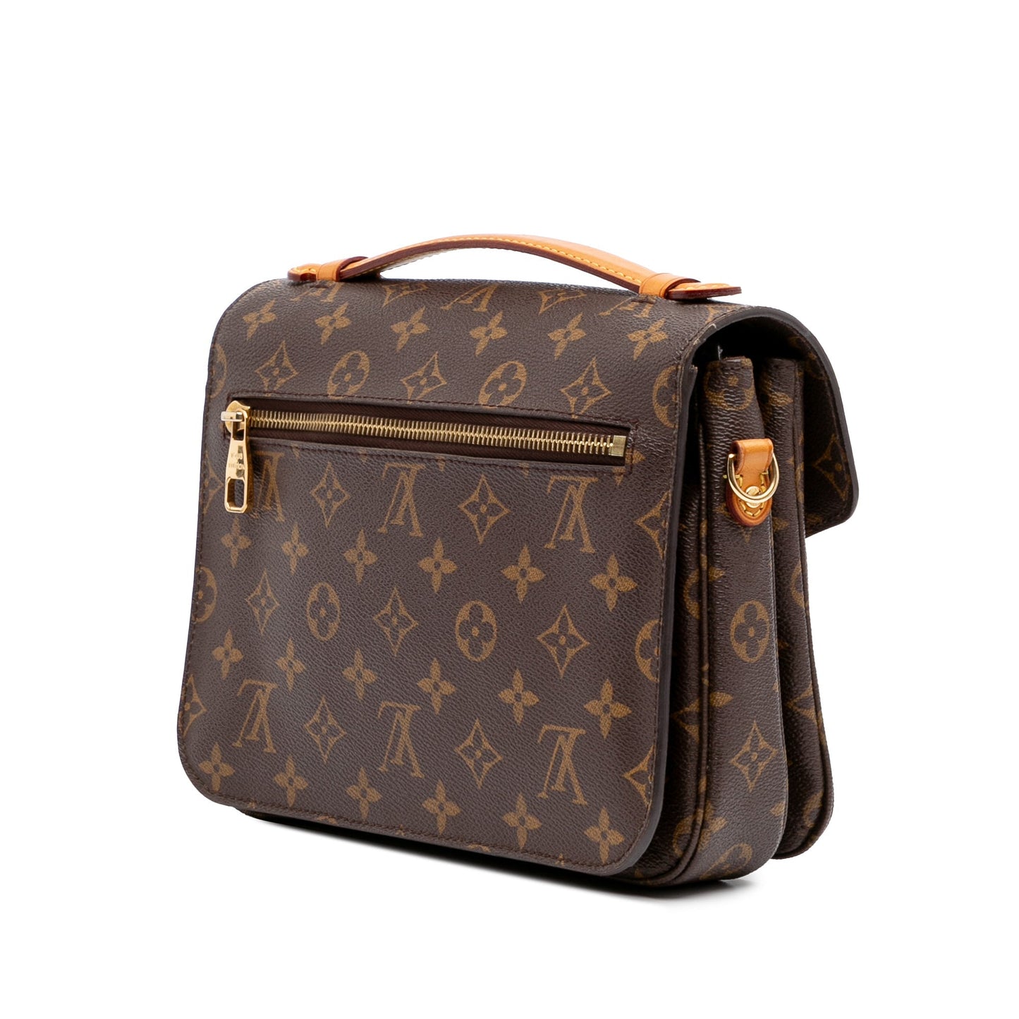 Brown Louis Vuitton Monogram Pochette Metis Satchel