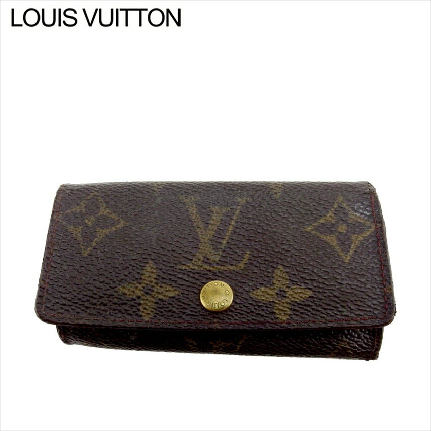 LOUIS VUITTON Key case Key holder  M62631 Brown beige gold Multicles4