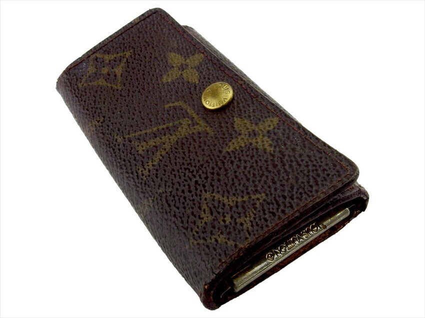 LOUIS VUITTON Key case Key holder  M62631 Brown beige gold Multicles4