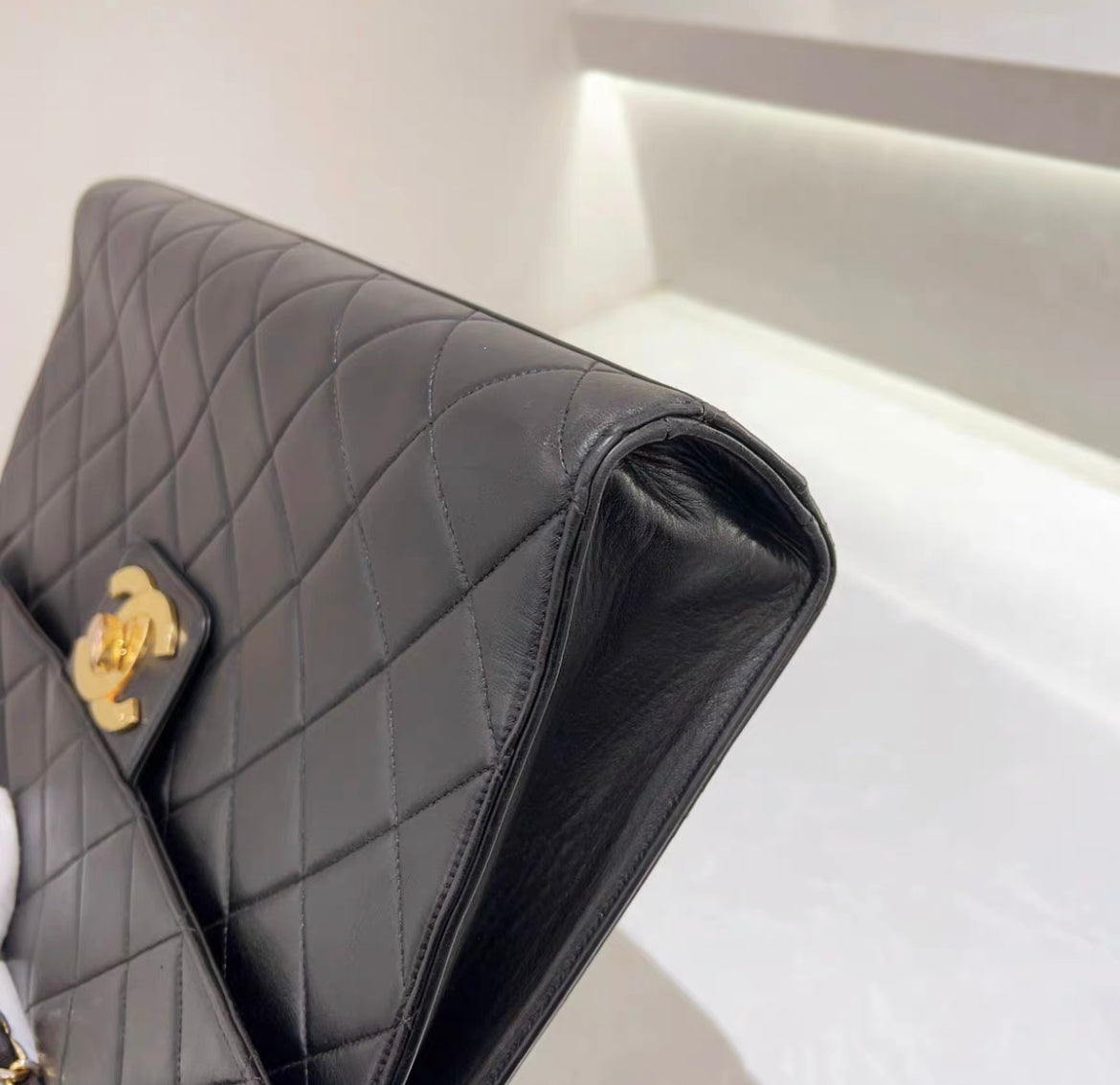 Chanel Rare  Gold Top Handle Business Portfolio Briefcase