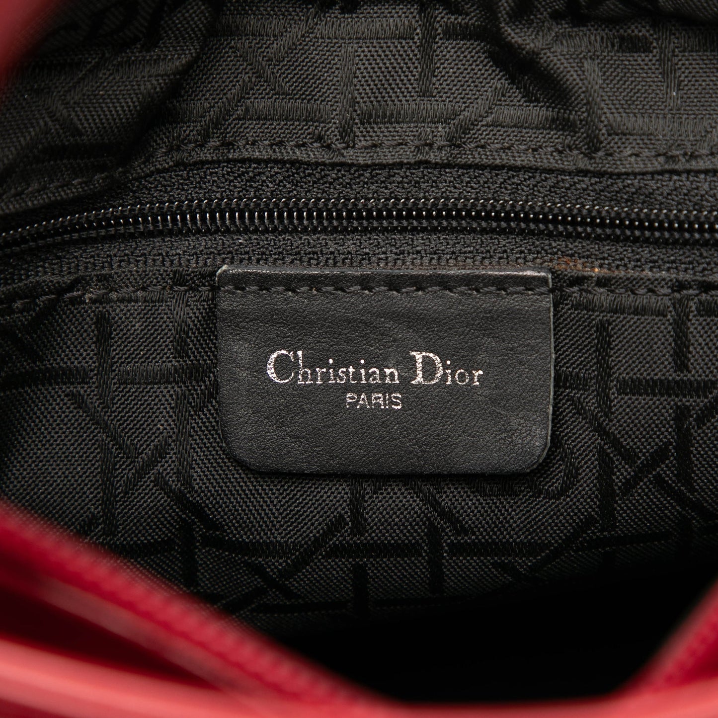 Red Dior Medium Patent Lady Dior Satchel
