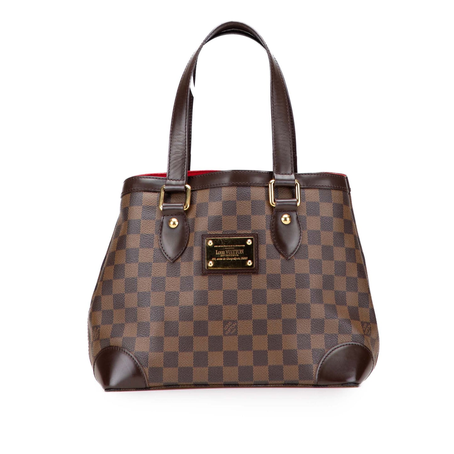 Brown Louis Vuitton Damier Ebene Hampstead PM Tote Bag