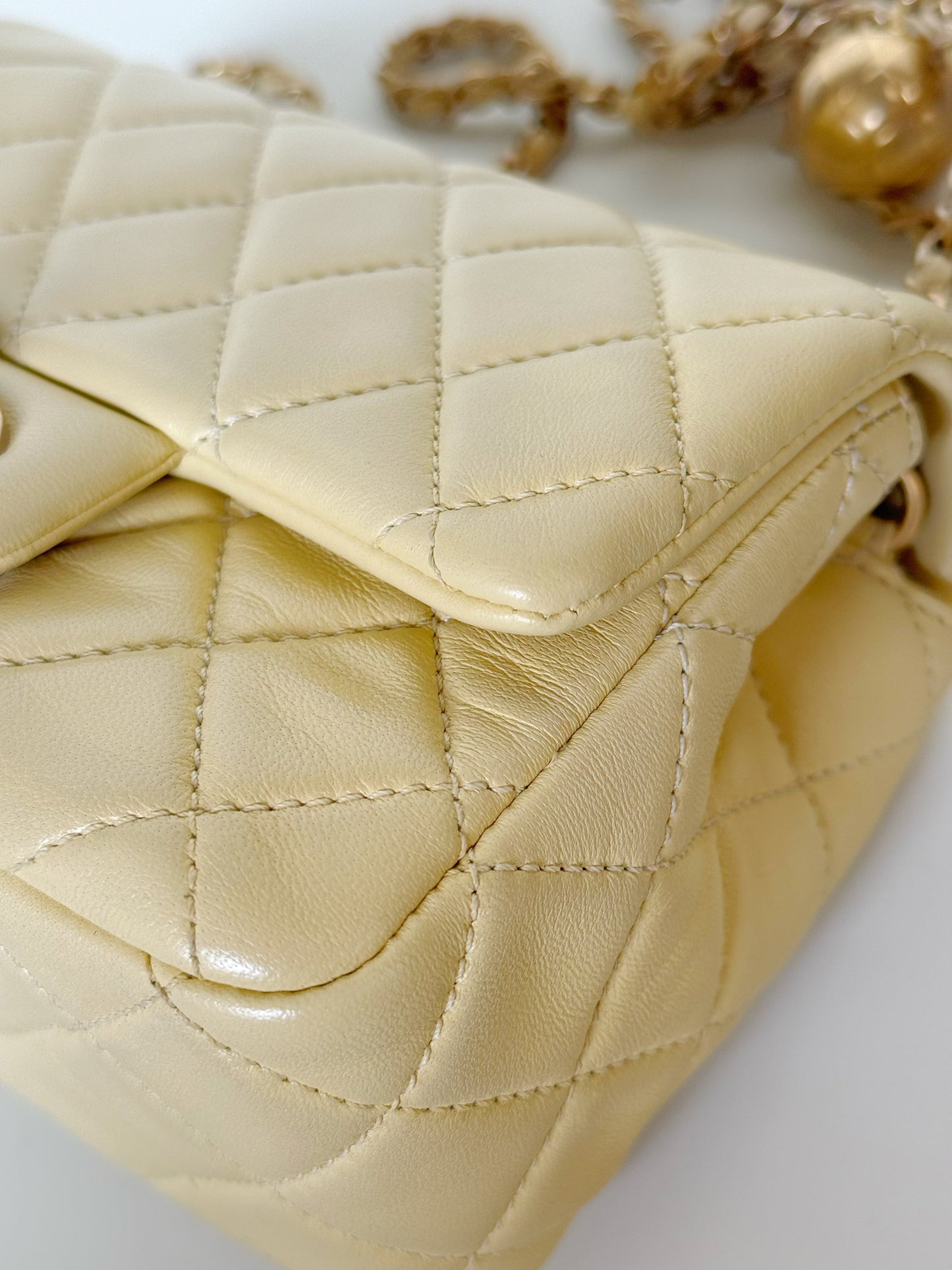 Chanel Mini Pearl Crush Square Flap Bag Lambskin