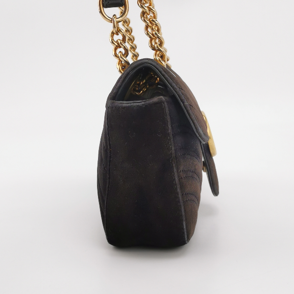 Gucci Marmont Mini Black Velvet Camera Bag