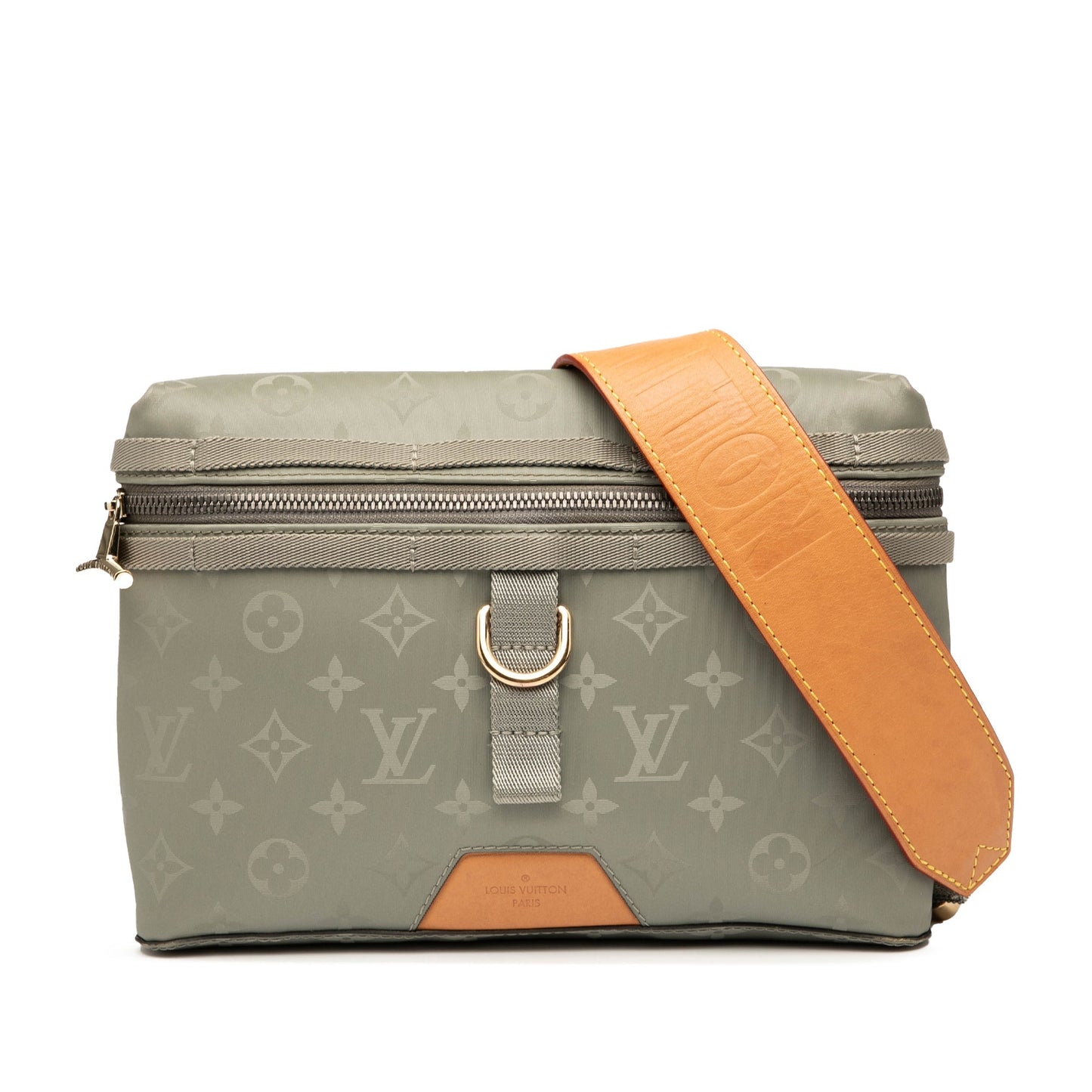 Gray Louis Vuitton Monogram Titanium Messenger PM Crossbody Bag