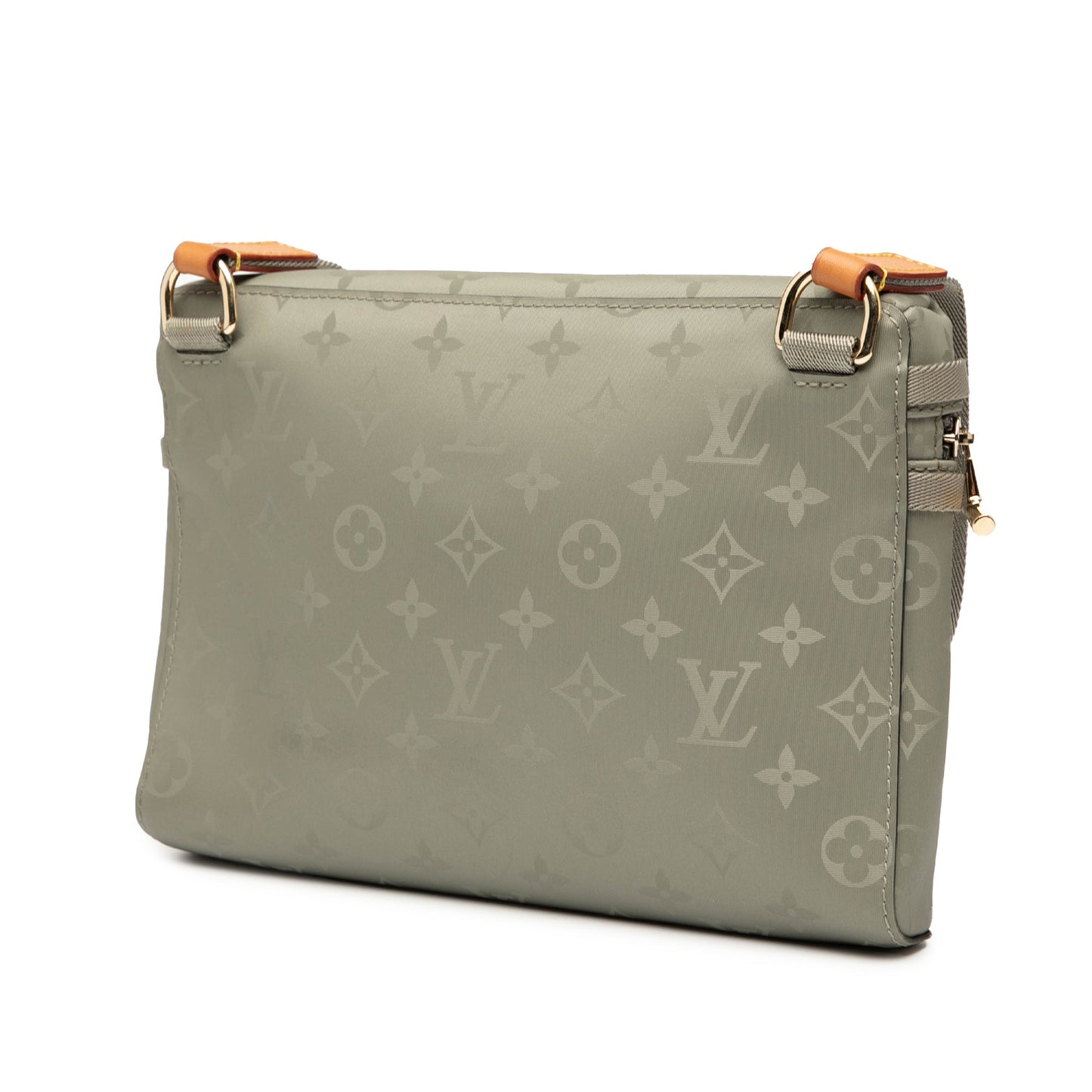 Gray Louis Vuitton Monogram Titanium Messenger PM Crossbody Bag