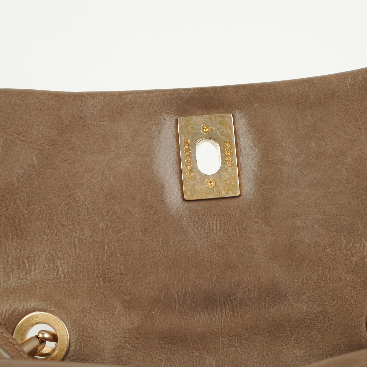 Chanel Quilted Square Flap Lambskin Taupe