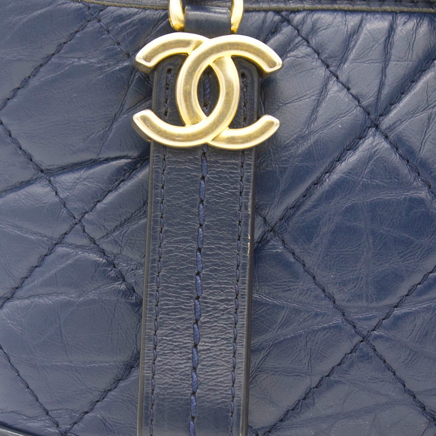 Chanel Calfskin Quilted Small Gabrielle Hobo Blue