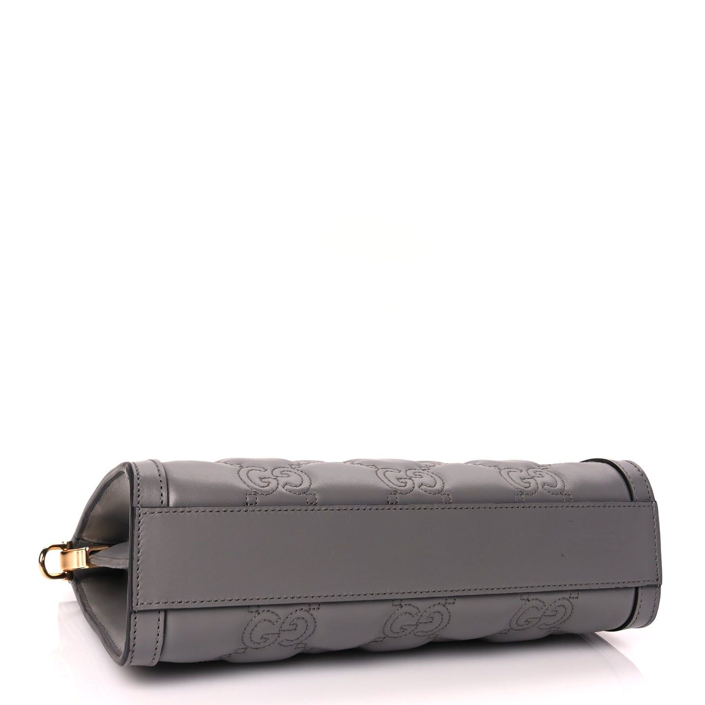 Gucci Calfskin GG Matelasse Small Slim Chain Shoulder Bag  Dusty Grey