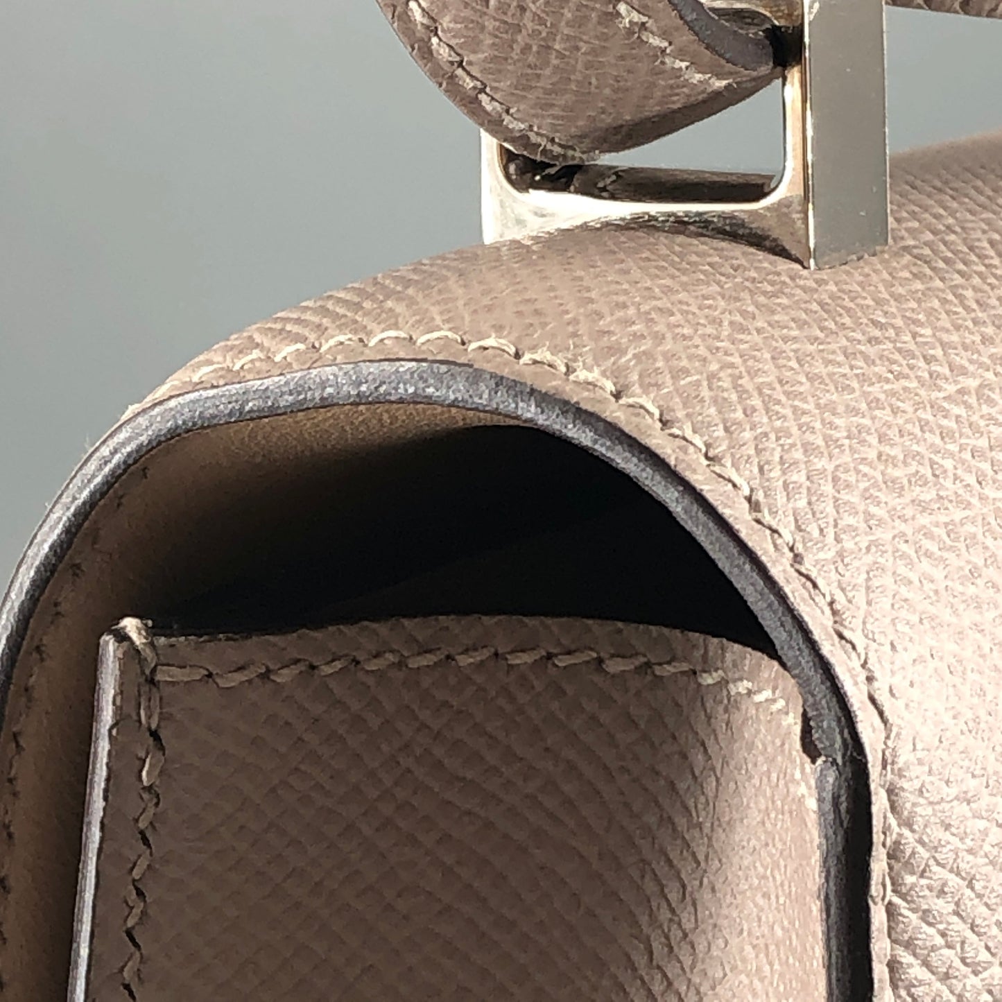 Hermes 2017 Verrou 23cm Bag Asphalt Grey
