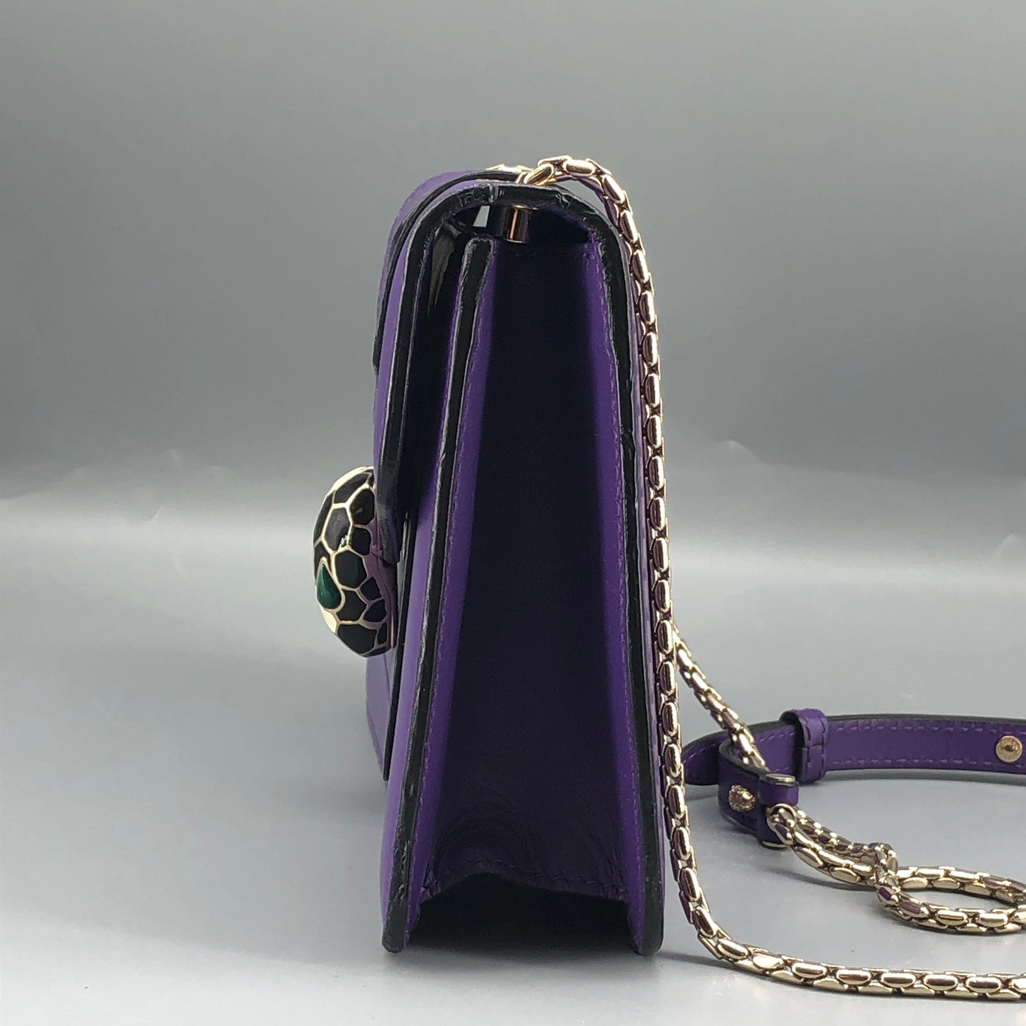 Bulgari Purple Serpenti Forever Flap Shoulder Bag