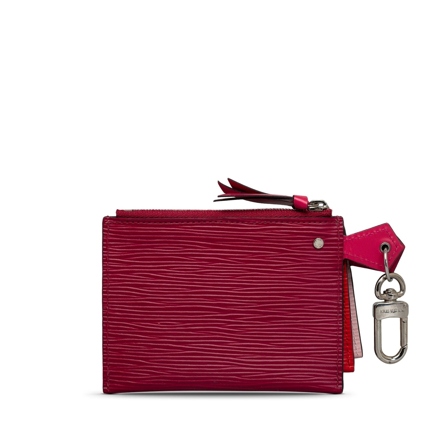 Red Louis Vuitton Epi Trio Coin Pouch