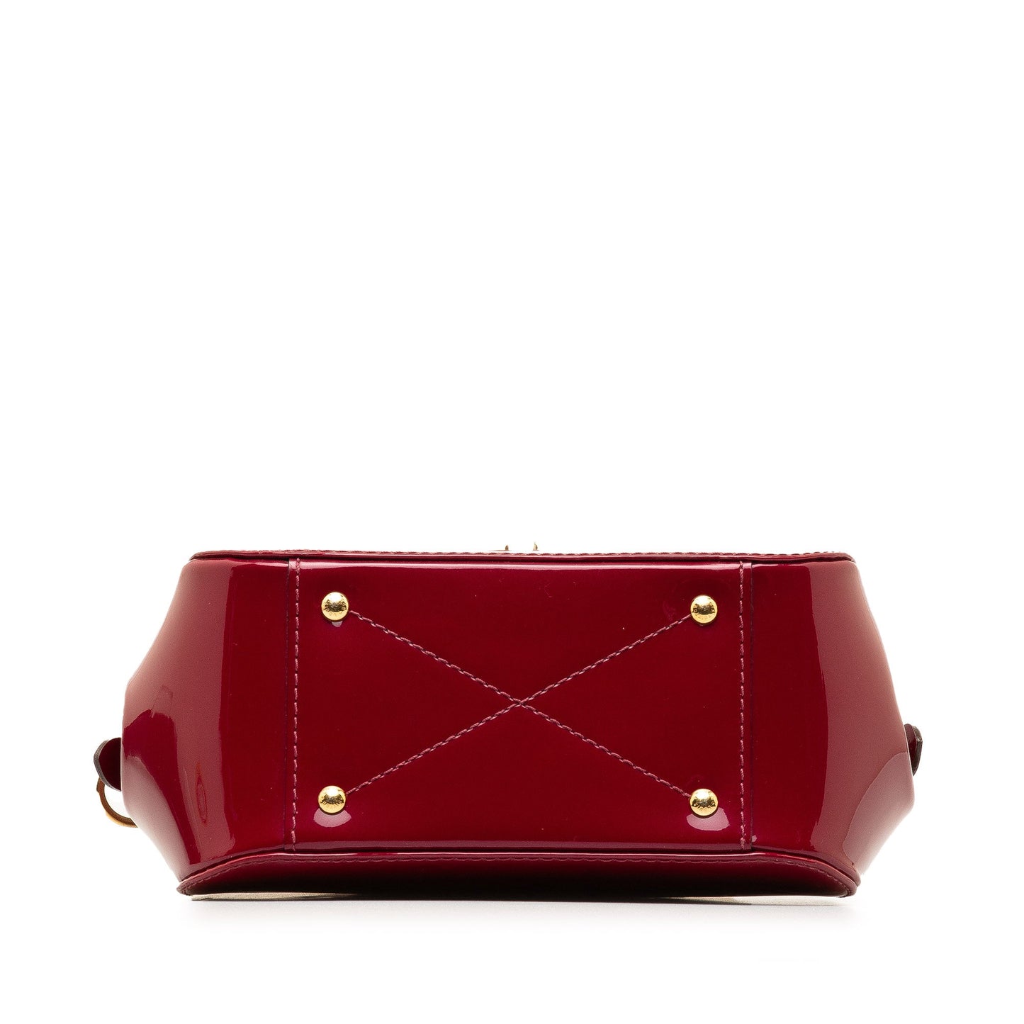 Red Louis Vuitton Monogram Vernis Pasadena Satchel