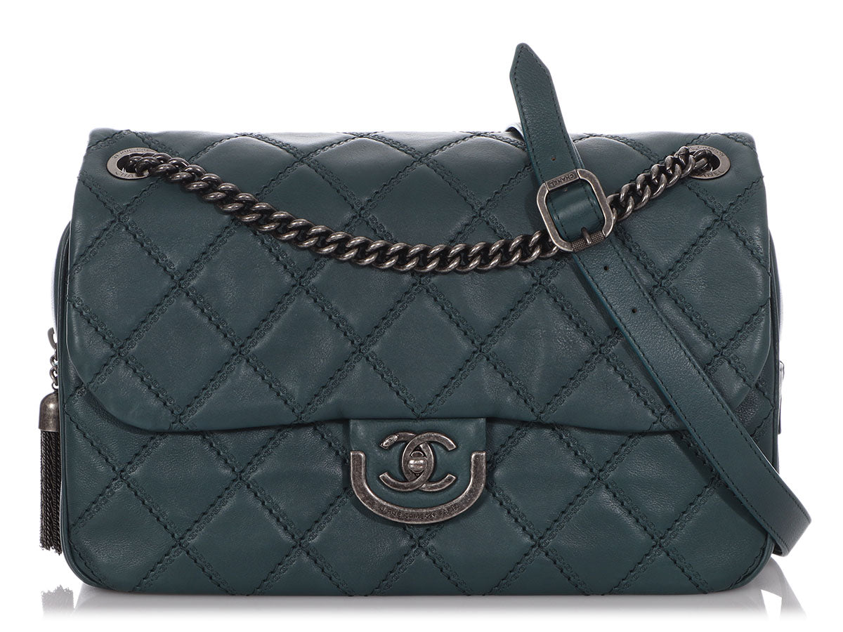 Chanel Vert PÃ©trole Quilted Calfskin Flap