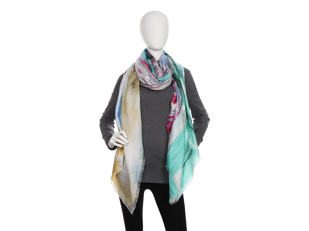 Chanel Multicolor Silk Shawl