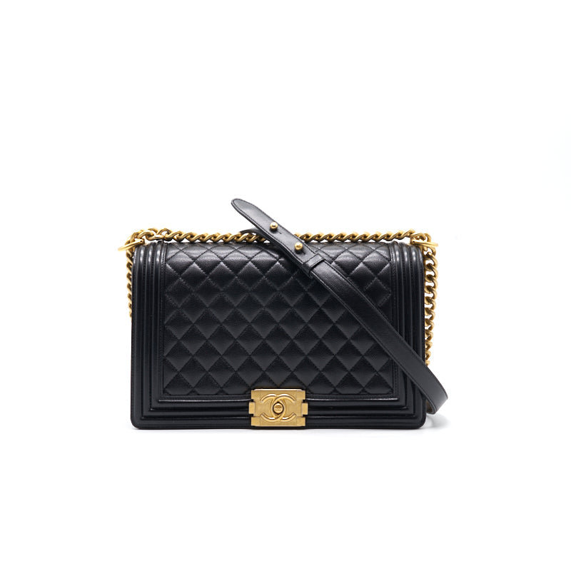 Chanel Leboy Large (New Medium) Caviar Leather Black Handbag
