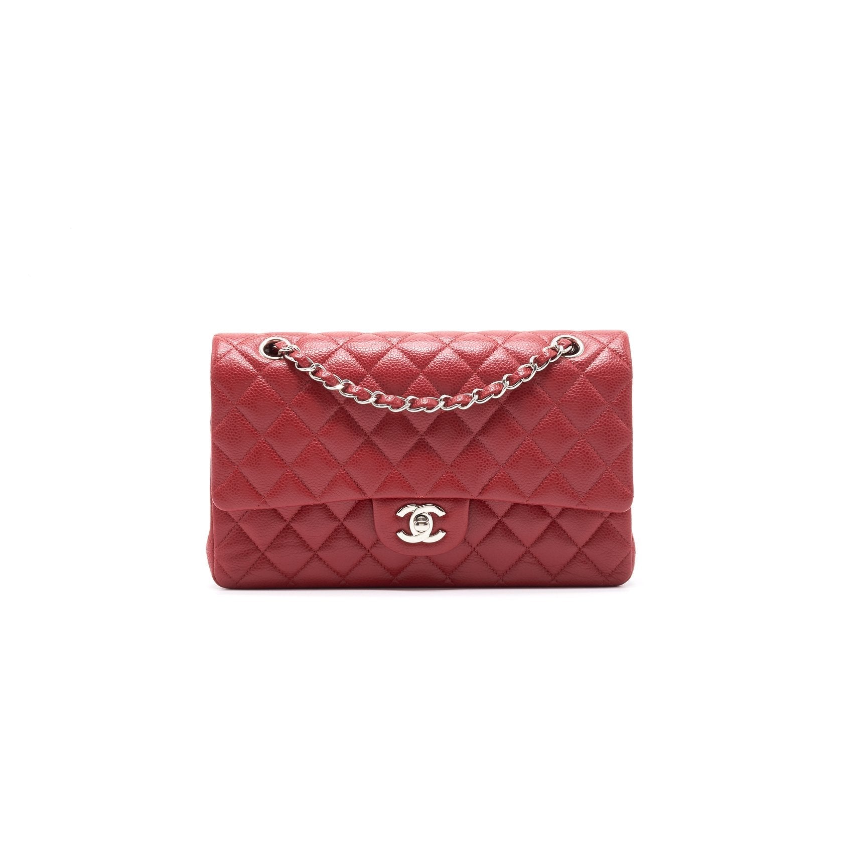 Chanel Classical Double Flap Medium Red Shoulder Bag