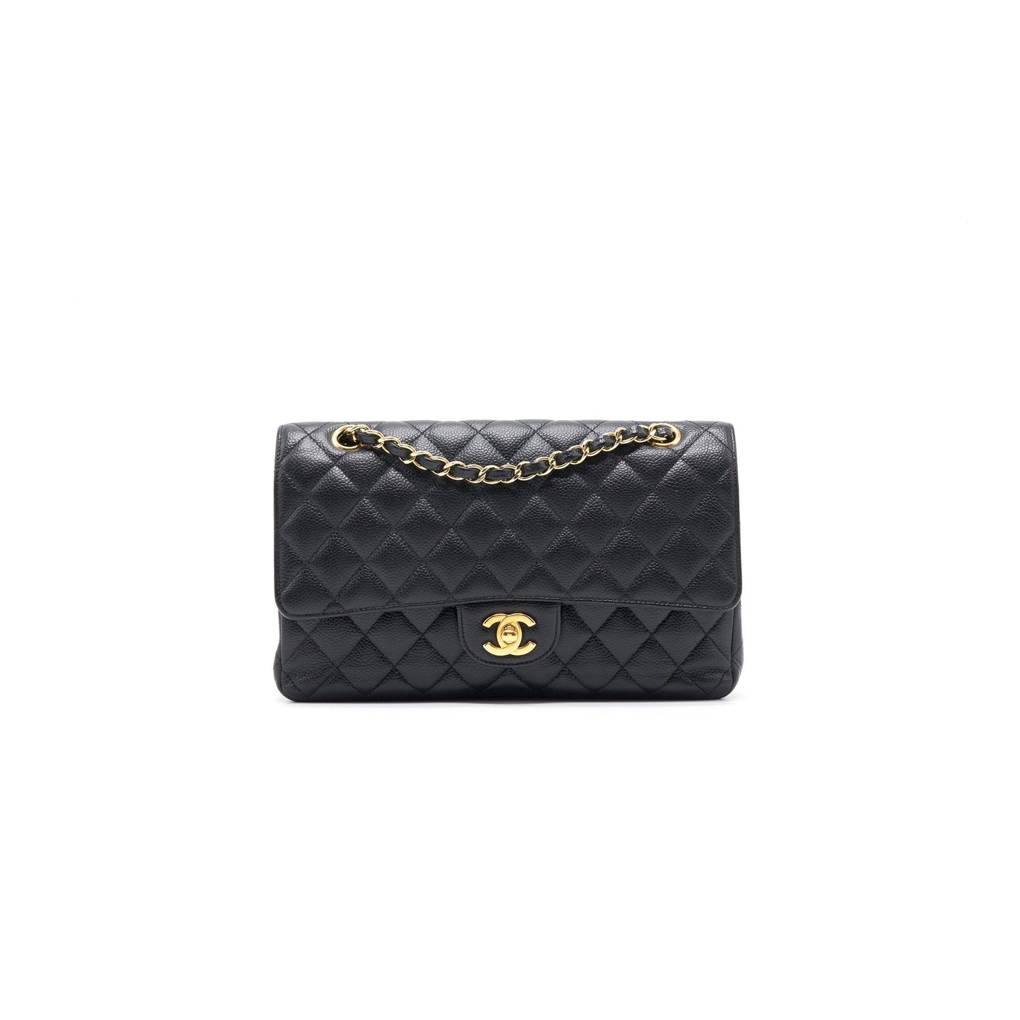 Chanel Classic Medium Double Flap Caviar Shoulder Bag