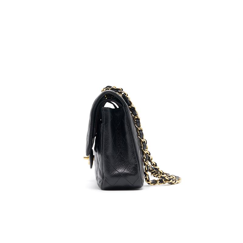 Chanel Classic Medium Double Flap Caviar Shoulder Bag