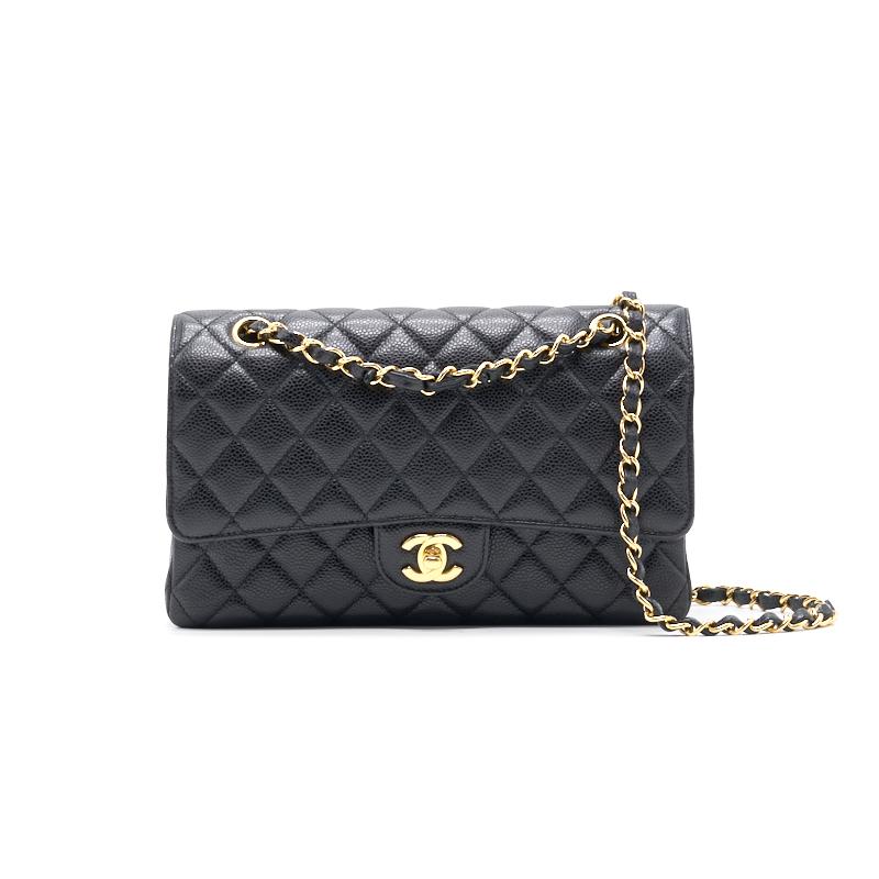 Chanel Classic Caviar Medium Double Flap Shoulder Bag