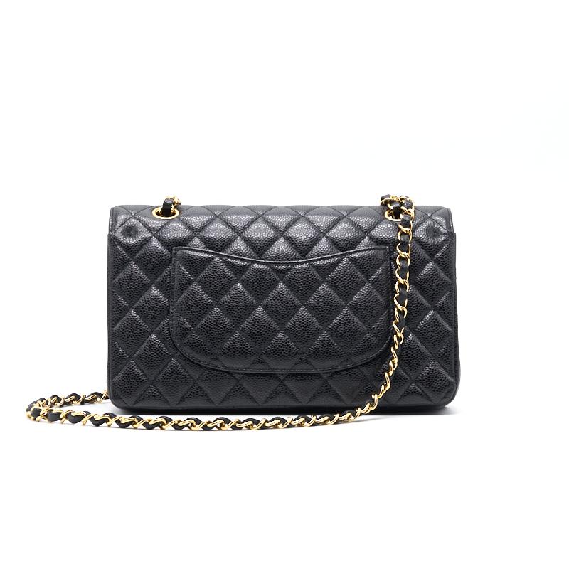 Chanel Classic Caviar Medium Double Flap Shoulder Bag