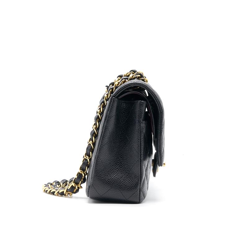 Chanel Classic Caviar Medium Double Flap Shoulder Bag