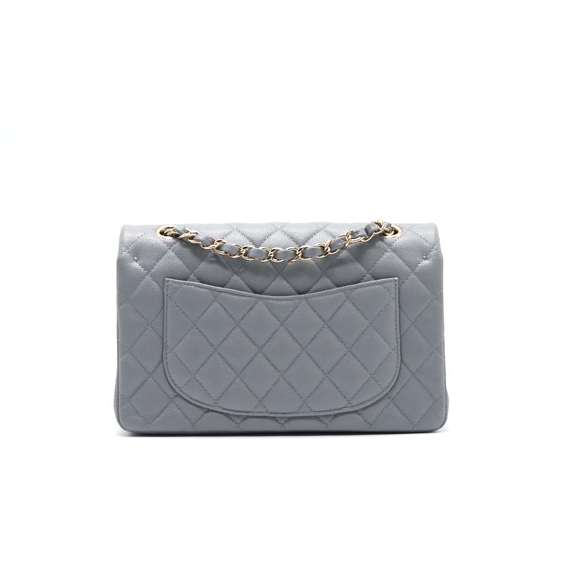 Chanel Cavier Small Classic Flap 20c Grey Shoulder Bag