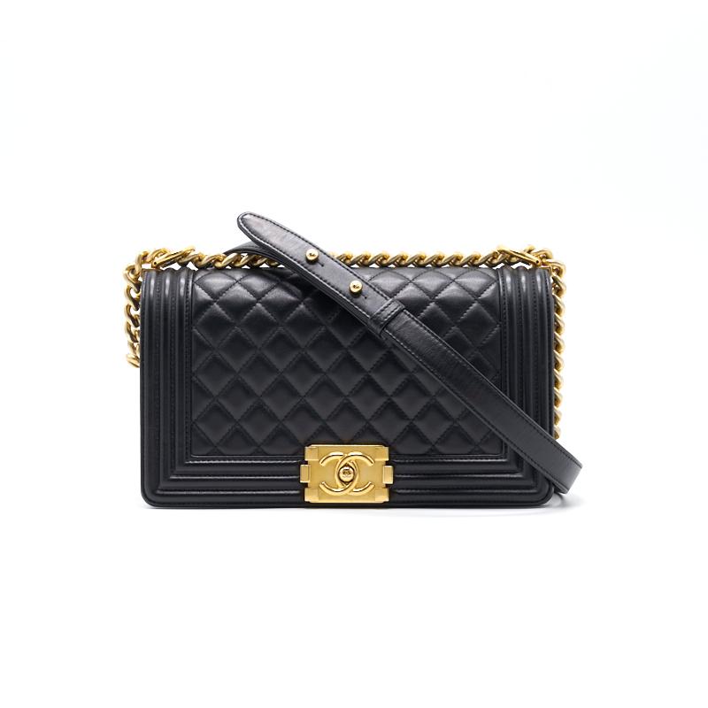 Chanel Calfskin Old Medium Leboy Handbag
