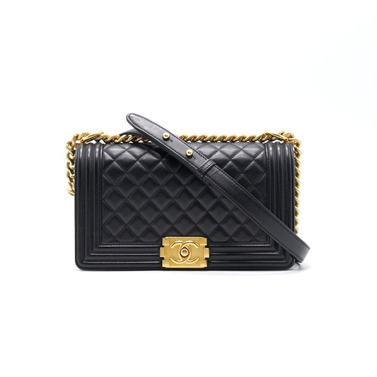 Chanel Calfskin Old Medium Leboy Handbag