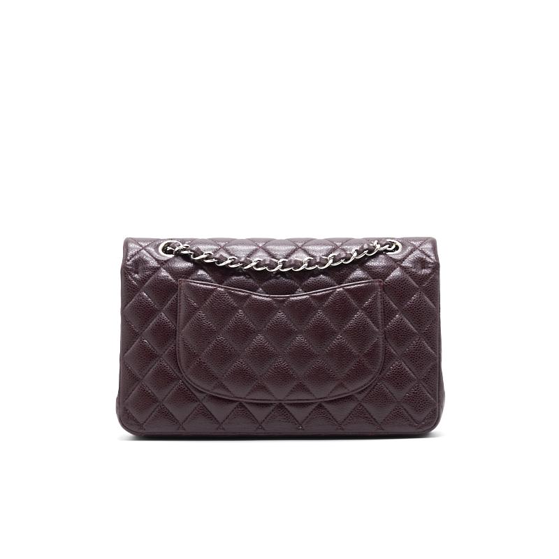 Chanel Medium cavier Classical double flap burgundy with SHW Shoulder Bag