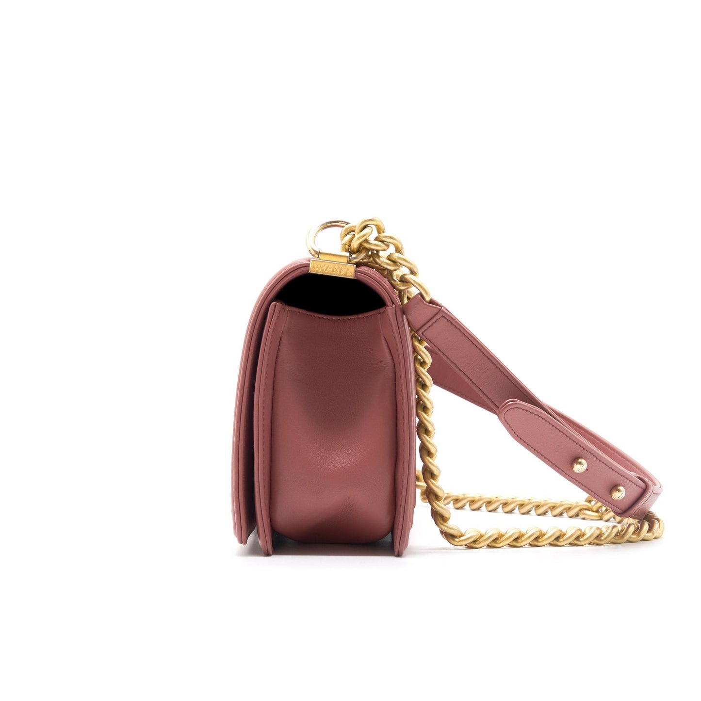 Chanel Calfskin Old medium Leboy dark pink Handbag