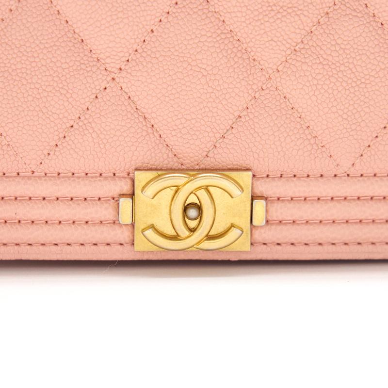 Chanel Boy Chanel Wallet on Chain cavier Pink with