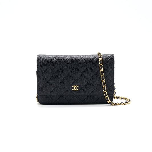 Chanel Wallet on Chain Cavier Black with GHW Crossbody