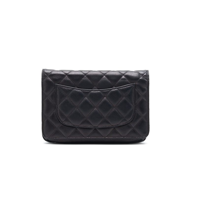 Chanel Wallet on Chain Calfskin Black with GHW Crossbody