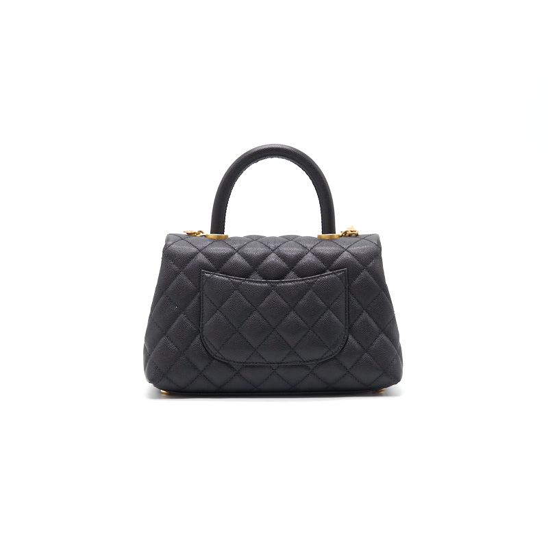 Chanel Caviar Quilted Mini Coco Handle Flap Black with GHW Shoulder Bag