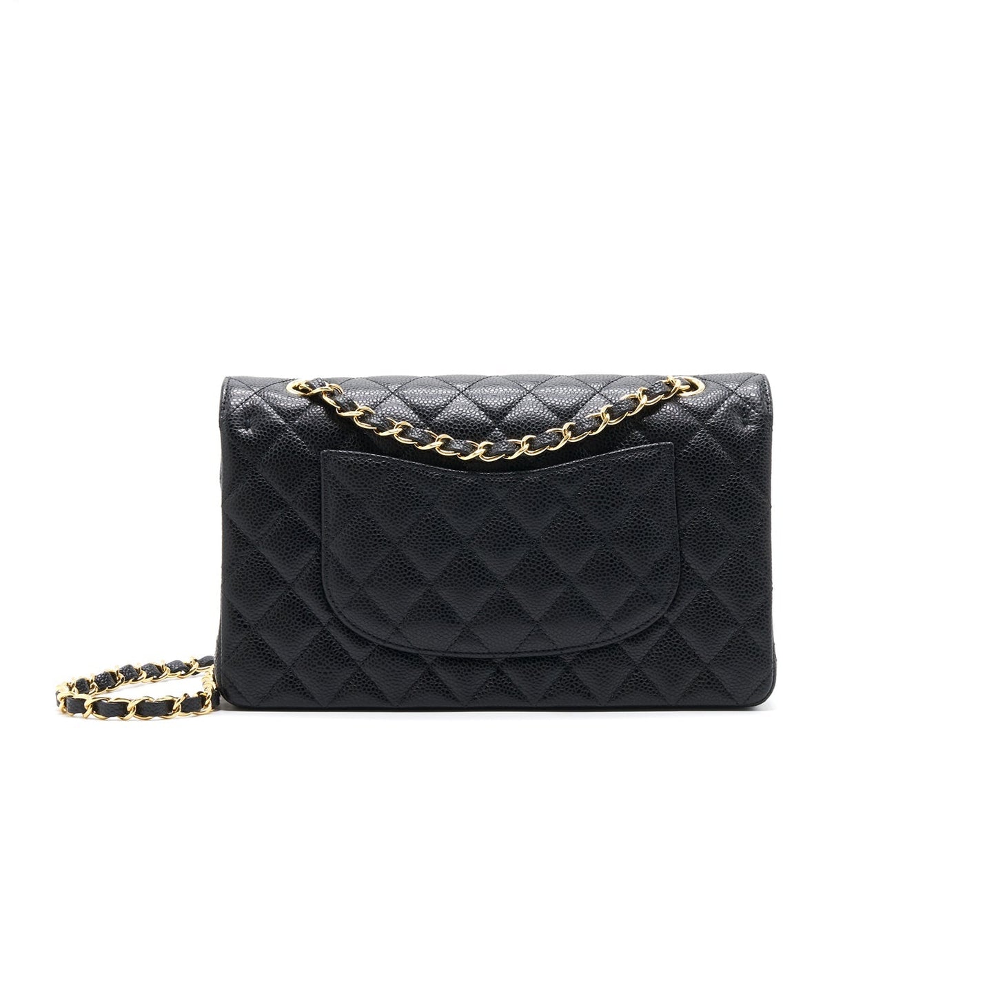 Chanel Medium 25cm Classical Double Flap Caviar Black GHW Shoulder Bag
