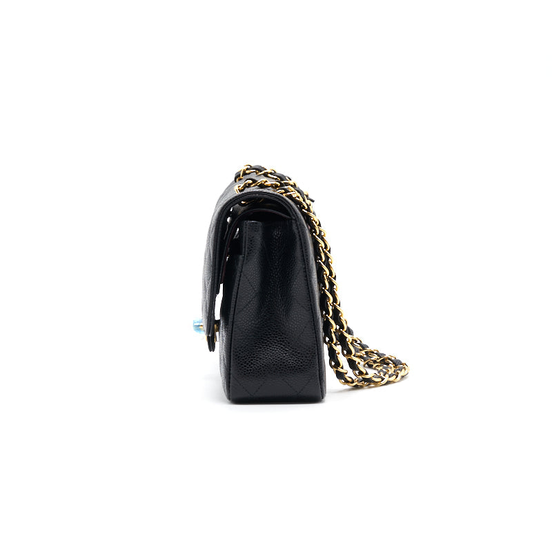 Chanel Medium 25cm Classical Double Flap Caviar Black GHW Shoulder Bag