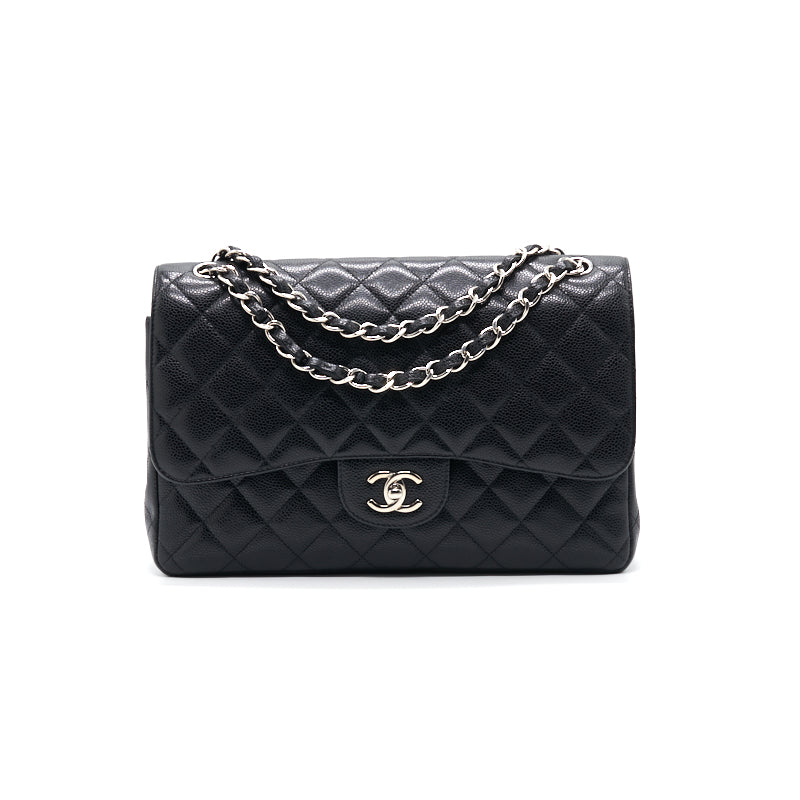 Chanel Jumbo Classic Double Flap Caviar with SHW Shoulder Bag