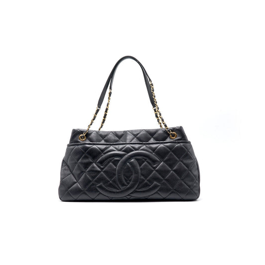 Chanel Large Black Quilted Leather CC Timeless Tote