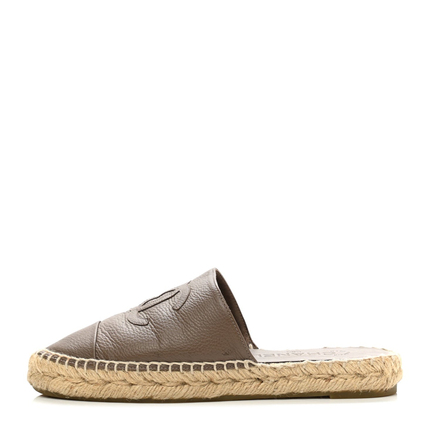 CHANEL CALFSKIN CC ESPADRILLE MULES