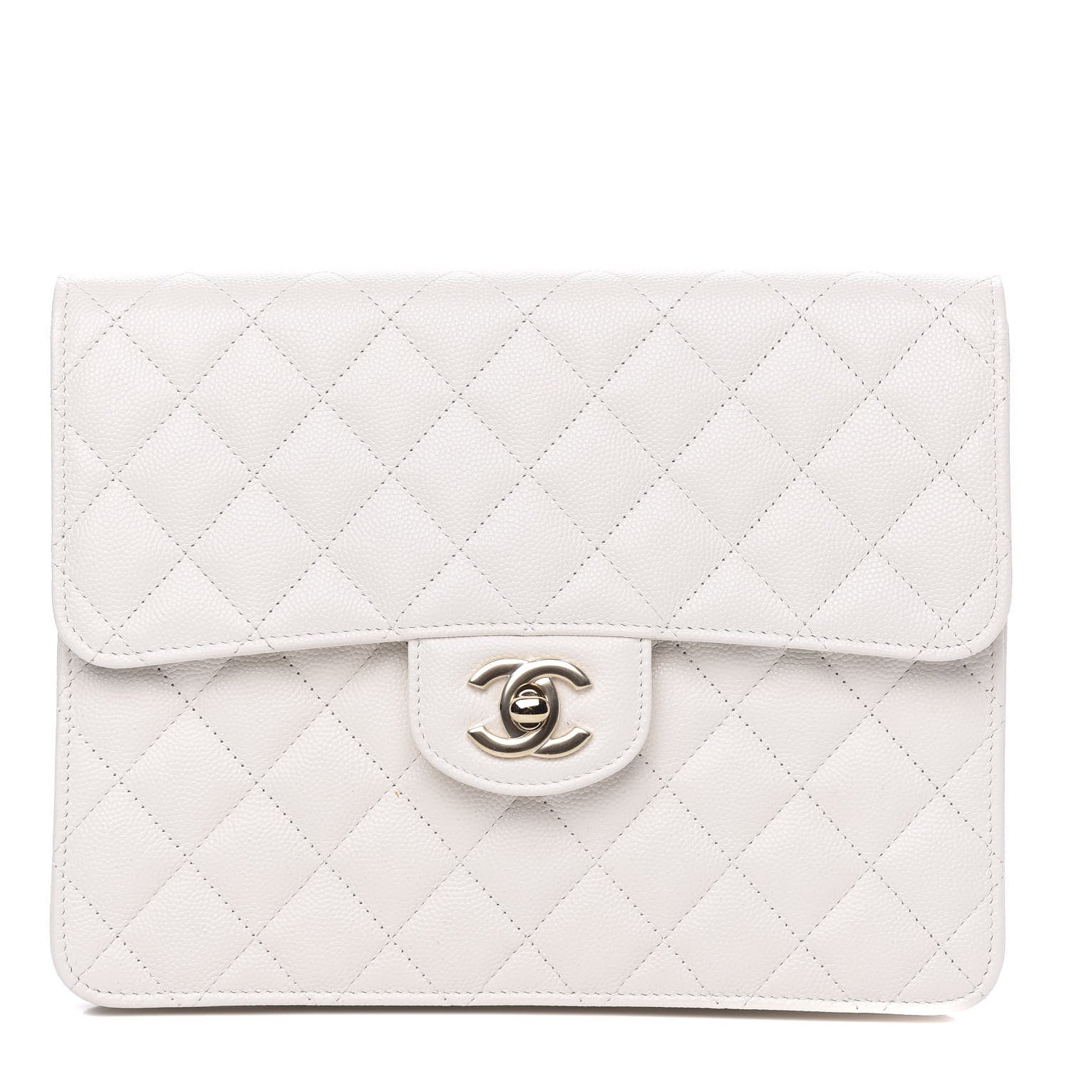 CHANEL CAVIAR QUILTED SQUARE FLAP CLUTCH BAG Classic Flap