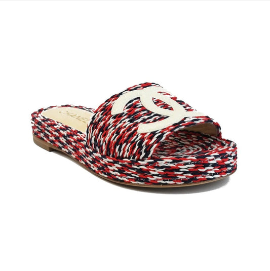 CHANEL CC CORD ESPADRILLE MULES Handbag